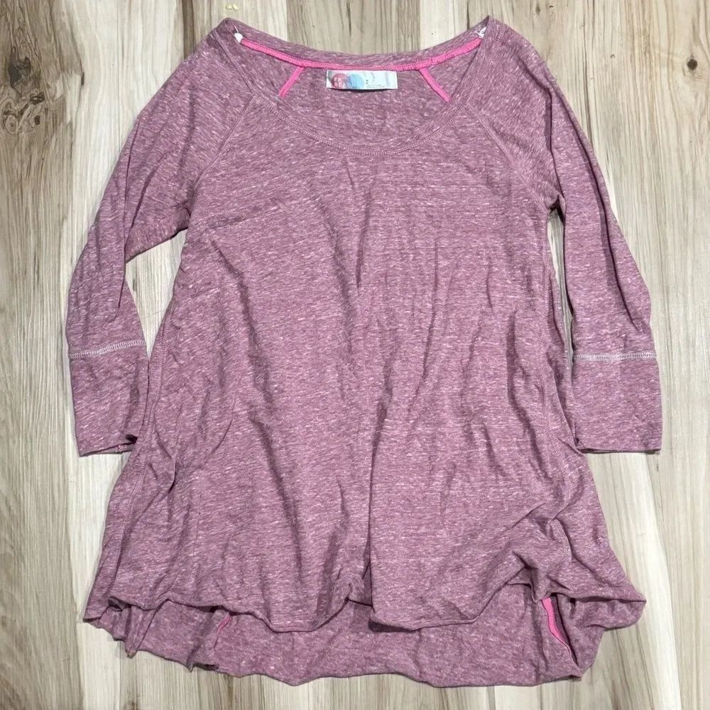 Free People Beach Boatneck Flowy Mauve Long Sleeve Top Women’s Small